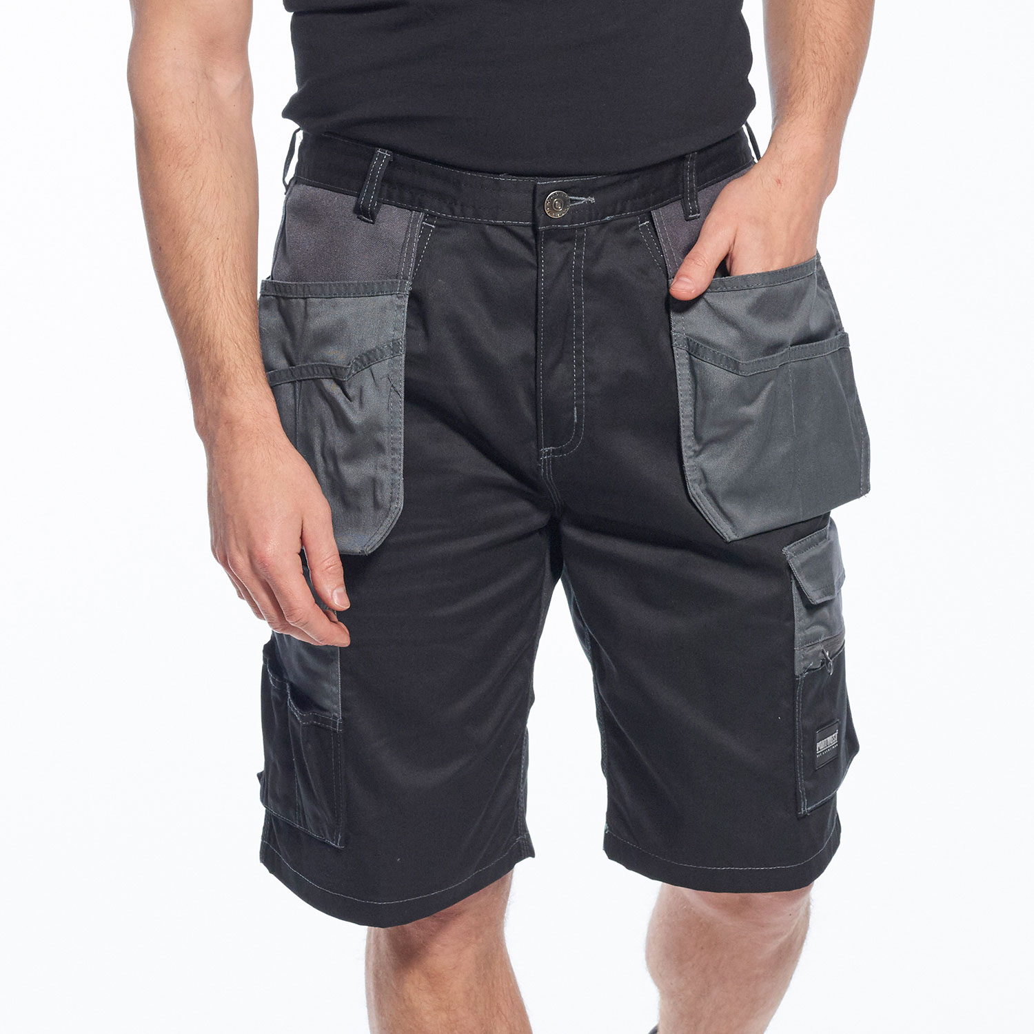 Portwest Holster Shorts - Black/Grey | Metal Fabrication Supplies